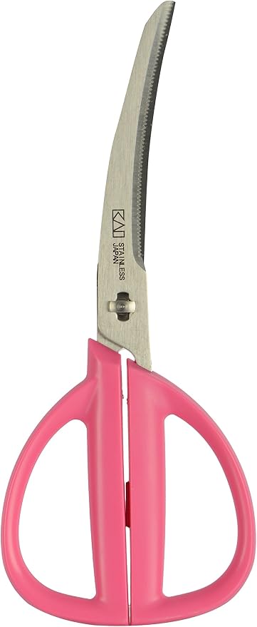 Kai Corporation DH2054 Kai House Select Kitchen Scissors, Disassembly, Curved with Case, Pink