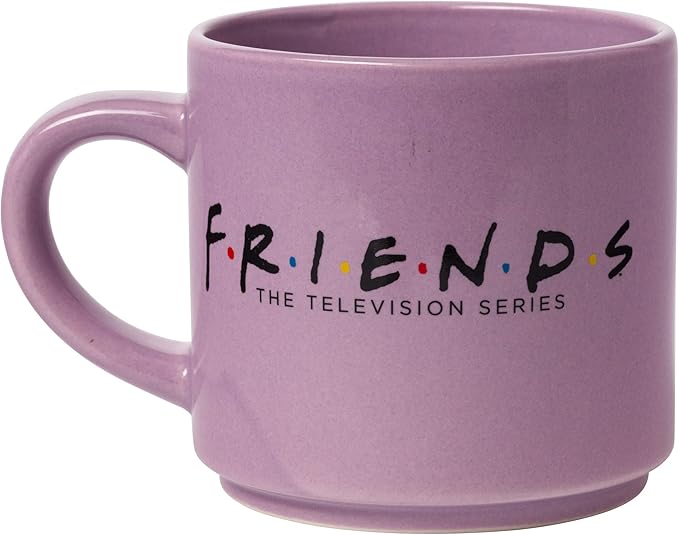 Silver Buffalo Friends Text Boxed 4-Pack Ceramic Mug Stack, 10-Ounces
