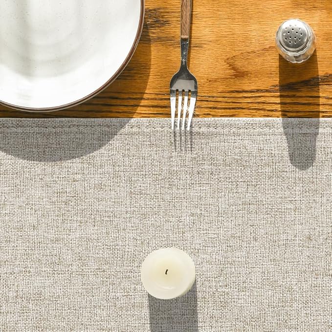 Artoid Mode Light Brown Table Runner, Seasonal Fall Washable Kitchen Dining Table Decoration for Home Party Decor 13x90 Inch