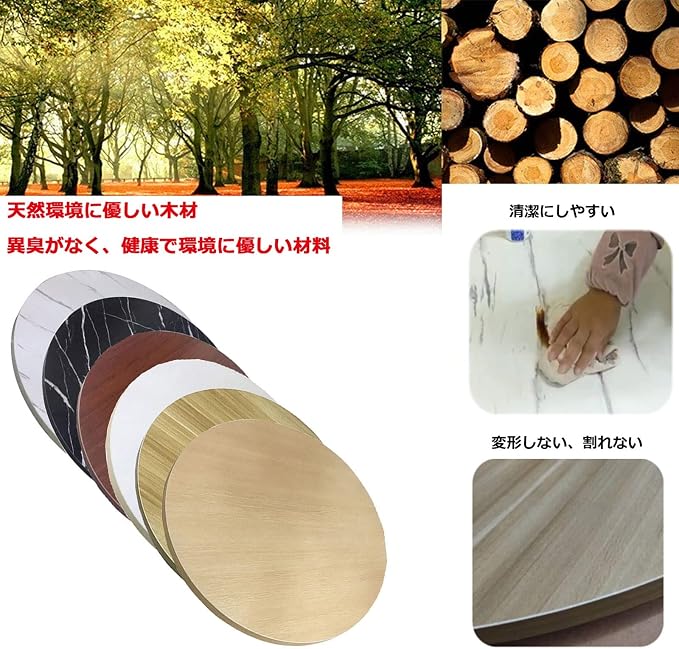 Round Turntable Wooden Rotating Tray For Kitchen Dining Table, Lazy Susan Turntable For Dining Table, 360° Rotating, Easy To Share Food, No Assembly Required, Ø50/60/70/80/90/100cm (Color : Walnut,