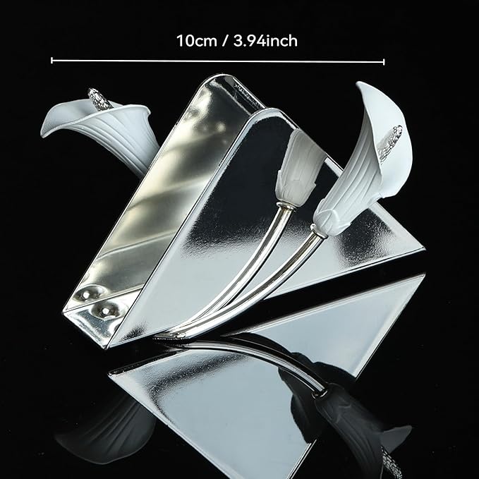 Luxurious Napkin Holder for Table – Silver Iron Upright Napkin Dispenser for Paper Napkins, Napkin Dispenser for Kitchen Dining, Cocktail Picnic Bar Modern Kitchen and Dining Decor﻿