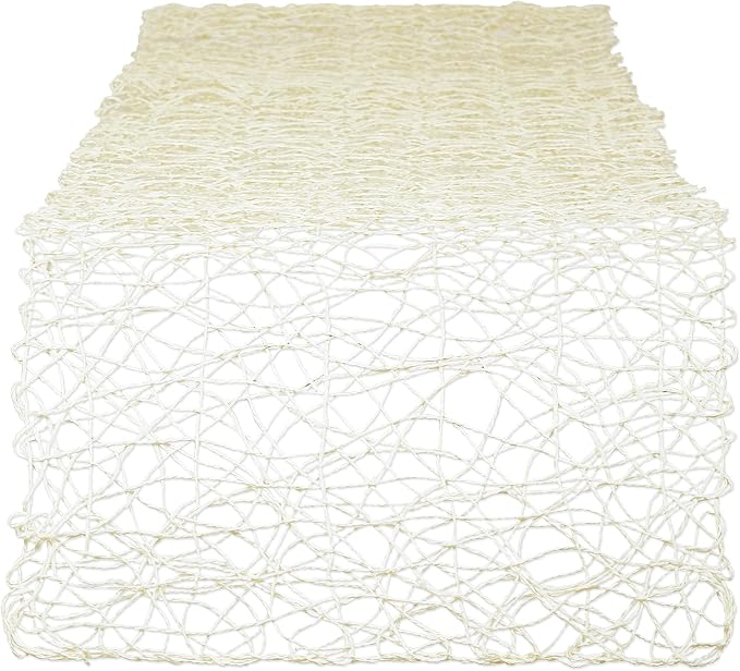 DII Woven Paper Tabletop Collection, Holiday & Event Decor, Table Runner, 14x72, Off-White