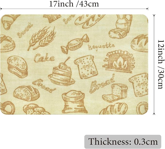 Vinyl Placemats Set of 4-12x17 Inch - Heat Resistant Washable Place Mats Waterproof Non-Slip Wipeable Table Mats for Dining Table Decor, Indoor/Outdoor Plastic Mat