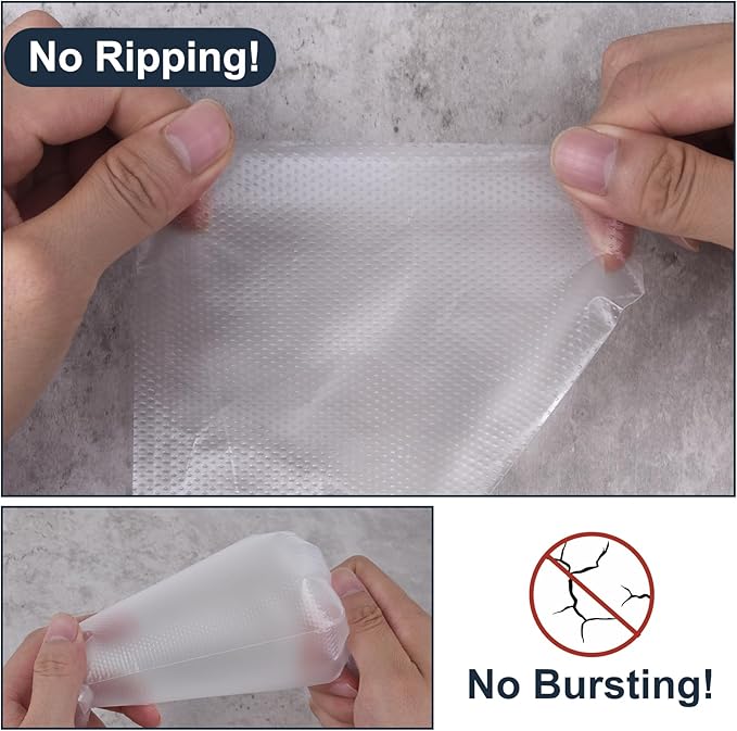 Disposable Piping Bags 14inch Anti Burst Pastry Bags Pastry Bag Pastry Crimpers Icing Piping Bags for Frosting Ideal for Cake Macarons Dessert Decorations Cookies Baking Cupcakes (Clear, 100 Pcs)