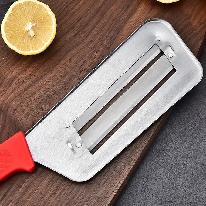 2 PACK Cabbage Chopper Shredder Slicing Cutting Sauerkraut Cutter Grater, Two Sharp Stainless Steel Blades for Sauerkraut Coleslaw Mandoline Slicer with Silicone Finger Grips Peeler