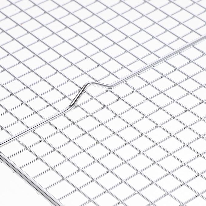 COLLBATH Cooling Rack Large Stainless Steel Wire Baking Rack for Bread Cake Cookies with Grid Pattern Heat-resistant for Baking and Grilling