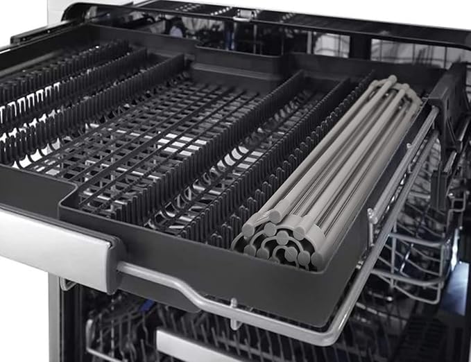 Surpahs 20.5 x 15.5 Inch Roll-Up Dish Drying Rack, Fits Across Sink Openings up to 19.5 Inches, Heavy-Duty Premium Silicone, Strong Support, Non-Slip, Heat-Resistant, Warm Gray