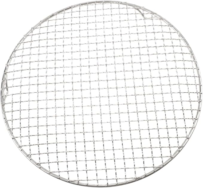 Round Cooling Rack 201 Stainless Steel Wire Oven Grill Sheet, 1.8mm Thick Border with 3 Legs for Baking, Grilling, Steaming, Drying Pies Cakes Pizza, Easy to Clean Silver Kitchen Tool(30.5cm)