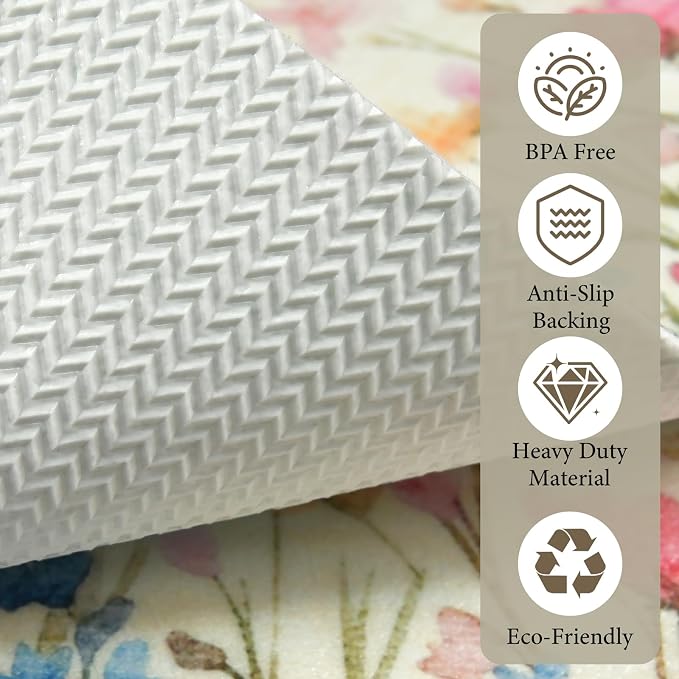 Vinyl Placemats Set of 4-12x17 Inch - Heat Resistant Washable Place Mats Waterproof Non-Slip Wipeable Table Mats for Dining Table Decor, Indoor/Outdoor Plastic Mat
