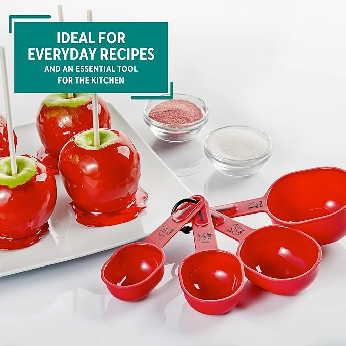 MIRRO 4pc Nested Measuring Cups Set, Red