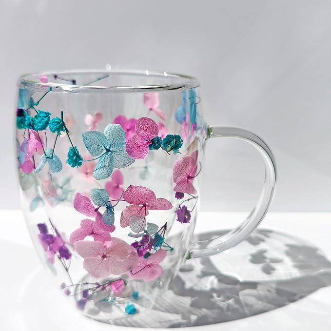 NBHUZEHUA Double Walled Coffee Mugs Glass Cups Wedding Anniversary Registry Gifts for Women Bridesmaid Engagement Gifts for Couples 2025
