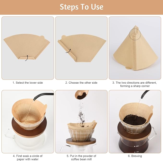 Coffee Filters #4,200 Count Disposable Coffee Filters 8-12 Cup,No Blowout,Unbleached Natural Coffee Filters 4 Cone Paper for Pour Over Coffer Makers/Coffee Dripper Cones