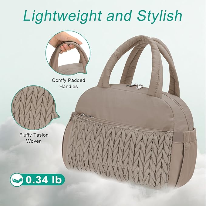 Coobiiya Insulated Lunch Bag Women/Men, Taslon Leakproof Thermal Lunch Box for Women Men, Cute Waterproof Cooler Bag for Work Picnic Travel