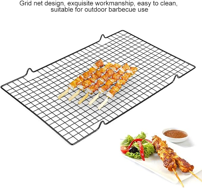 Stainless Steel Cooling Rack, Nonstick Grill Grid Baking Net for Barbecue Cookies Cakes,15.9x10x0.8in