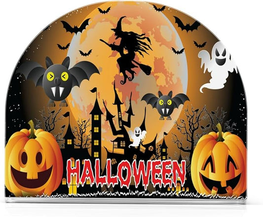 Halloween Witch Napkin Holder for Tables,Elegant Acrylic Plate Paper Napkin Holders,Modern Freestanding Tissue Paper Dispenser for Dining, Living Room,Party
