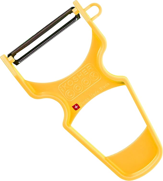 The Kosher Cook Y Vegetable Peeler - Heavy Duty, Ultra Sharp Stainless Steel Blade - Swiss Peeler - Ergonomic Plastic Handle - Color Coded Kitchen Tools - Yellow