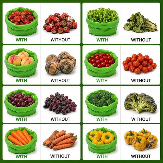 A pack of 80 bags: 40 small and 40 large, light green,BPA Free