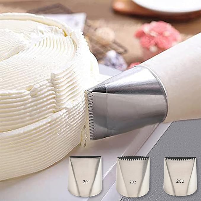 Piping Tips For Cake Decorating, Stainless Steel Icing Piping Nozzles For Pastry Fondant Decorating Tools (C)