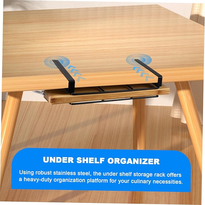 KICHOUSE under Cabinet Shelf Cutting Boards for Paper Towel Holder Sturdy Stainless Steel Rack