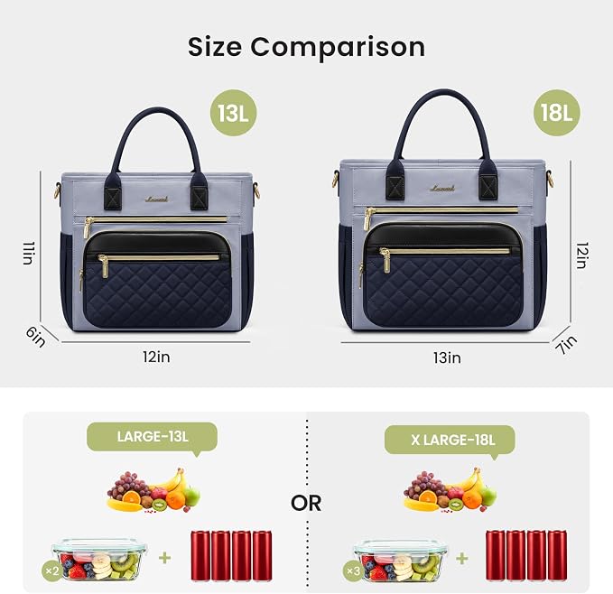 LOVEVOOK Insulated Lunch Bag Women,Wide Opening Adult Lunch Box Women with Cup Holder,Large Leakproof Cooler Bag for Work Picnic Beach Family College Mom,Lunch Teacher Tote Bag for Gift