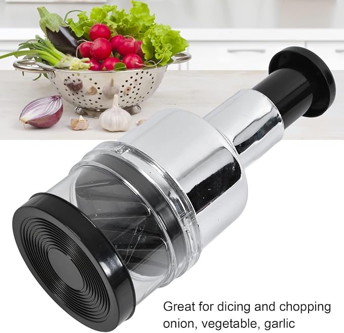 Chopper, Hand Food Chopper,Manual Hand Vegetable Dicer Onion Chopper Vegetable Slicer Garlic Mincer Handheld Food Chopper Versatile Food Dicer for Veggies