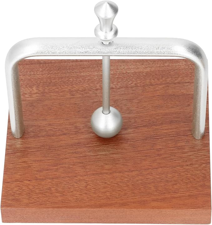 GOWENIC Table Napkin Holder with Lifting Ball, Solid Wood Napkin Rack, Metal Dispenser for Home Restaurant Coffee Shop (Silver)