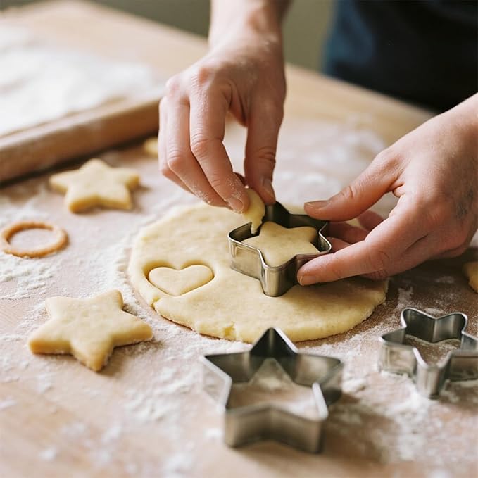 30 Pcs Mini Cookie Cutters Set with Box, Stainless Steel Tiny Cookie Cutters for Biscuit Molds