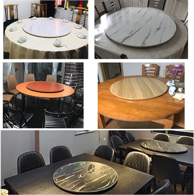 Rotating Serving Plate Round For Home Kitchen Dining Table - Turntable Lazy Susan - 360° Rotating Serving Tray Made Of Wood, Sturdy Heat Resistants Easy Clean, Table Top Decor (Color : Walnut, Size