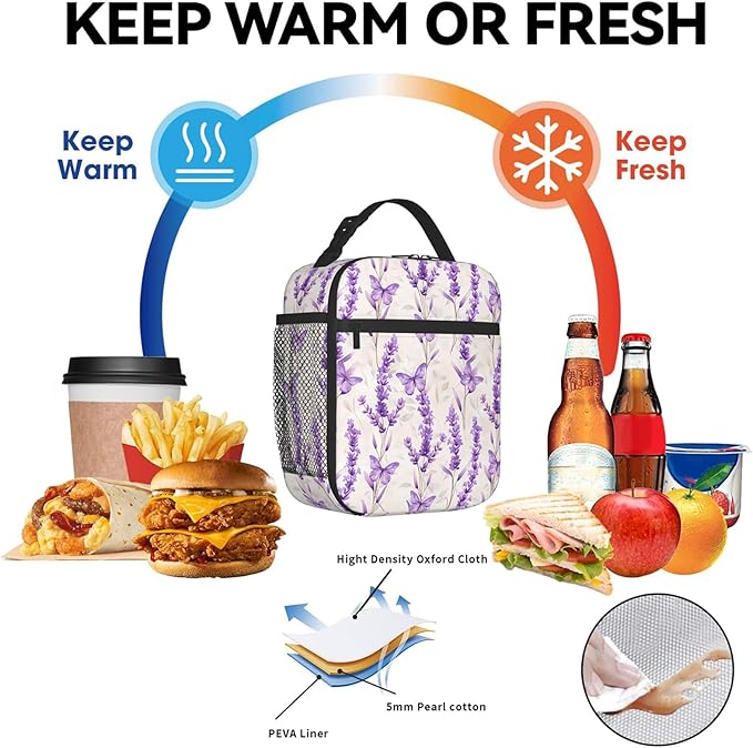 Reusable Dachshund Lunch Box for Kids, Insulated Cute Plaid Weiner Dog Bag,Polyester Cooler Heart Handbags Case for School Picnic Work Travel Beach or Hiking (Beige)