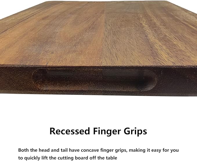 Small Acacia Wood Cutting Board for Kitchen with Hanging Hole | Mini Wooden Cutting Board for Vegetables, Fruit, Bread, Meat, 10" x 7"