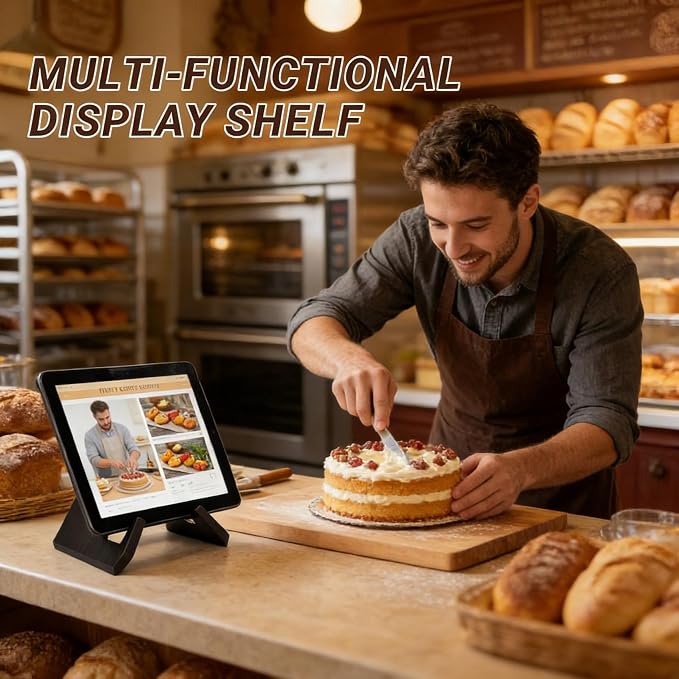 Detachable Wooden Cookbook Stand, Recipe Book Holder for Kitchen Counter, Kitchen Decor & Accessories