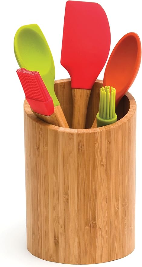 Lipper International 8827 Bamboo Wood Kitchen Tool Holder, 5-1/2" x 8"