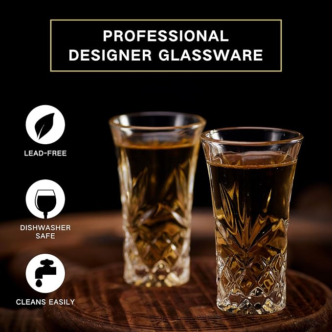 JAIEF Tequila Glasses Heavy Base Shot Glass Cordial Glasses 2 OZ (48)
