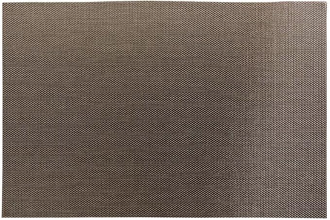 Restaurantware Carmel Mesh 16 x 12 Inch Table Placemats Set Of 6 Woven Washable Placemats - Heat Tolerant No Stain Antique Brass Vinyl Kitchen Placemats Waterproof Easy To Clean