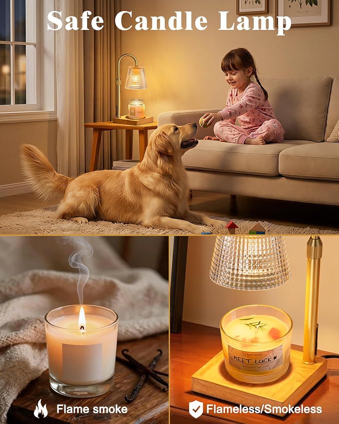 Hong-in Candle Warmer Lamp with Timer Dimmer,Christmas Birthday Gifts for Women Mom,House Warming Gifts New Home Room Decor,Vintage Wax Warmer for Scented Wax Jar Candles