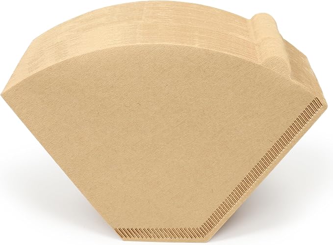 220 Count #4 Cone Coffee Filters, Tear-Resistant, Unbleached Natural | Coffee Filters Compatible with 8-12 Cup Coffee Makers, Drip and Pour-Over