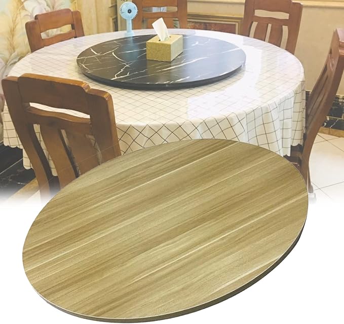 Ø50cm~100cm Lazy Susan Wooden Turntable For Round Dining Table Swivel Serving Plate - Wooden Round Rotating Serving Tray For Kitchen, Smooth Surface, Smooth Rotation, Easy Clean (Color : Walnut, Siz