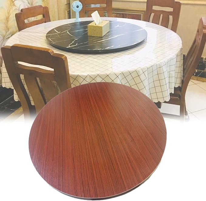 Ø50cm~100cm Lazy Susan Wooden Turntable For Round Dining Table Swivel Serving Plate - Wooden Round Rotating Serving Tray For Kitchen, Smooth Surface, Smooth Rotation, Easy Clean (Color : Red-brown,