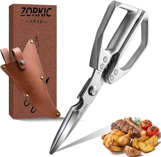 Kitchen Scissors for Food, Heavy Duty Kitchen Shears All Purpose, Japanese Poultry Shears, Meat Cutting Scissors, Chicken Scissor, Cooking Gifts for Men Women
