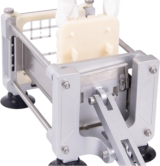 Commercial Vegetable Fruit Chopper 1/4″&3/8″ Blade Heavy Duty Professional Food Dicer Kattex French Fry Cutter Onion Slicer Stainless Steel for Tomato Peppers Potato (16in Hand Pressure Style)