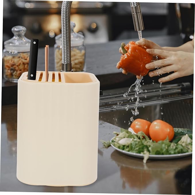 SHOWERORO Rotatable Kitchen Utensil Holder with Capacity Multi-purpose Storage for Cutlery Chopsticks and Spoons Easy to Clean and Organize Your Kitchen Essentials