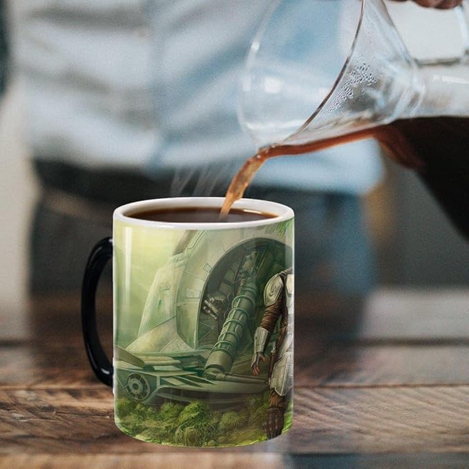 Morphing Mugs Star Wars – The Mandalorian - Brothers in Arms – One 11 oz Color Changing Ceramic Mug – Image Revealed When HOT Liquid Is Added! MMUG1523