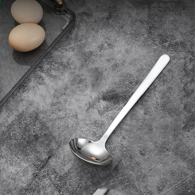 Small Ladle 8.6 Inch Gravy Ladle 18/8 Stainless Steel Ideal for Serving Soup Sauce Set of 2,Silver