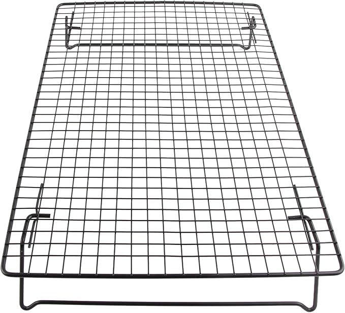 Baking Cooling Rack, Iron Baking Cooling Rack for Cooking and Baking, Suitable for Dessert Cafe Bakery (Black)