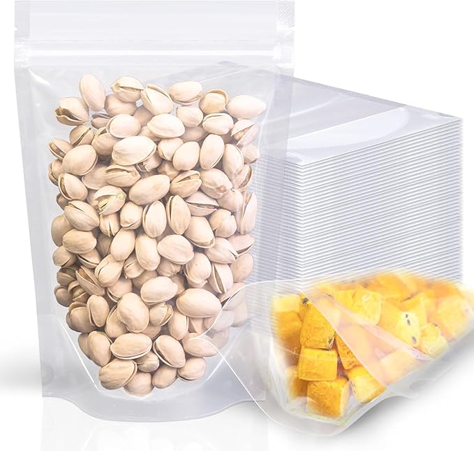 30Pcs14"X20" Clear Stand Up Zipper Seal Bags,Reuseable Ziplock Plastic Pouch for Food Storage, Transparent Sealing Food Pouches Snack Packing,Cookie,Snack,Spices,Pet Food and Drinking