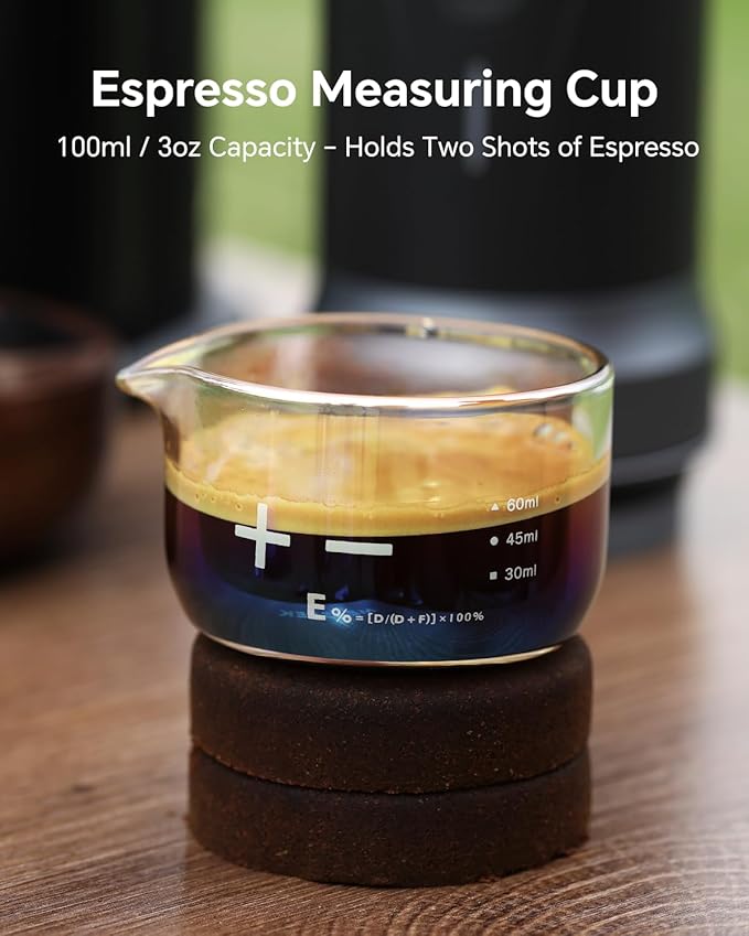 Espresso Measuring Cup - Barista Glass Measuring Cup for Coffee Easy Pouring V-Shaped Spout Espresso Shot for Coffee Machine, Colorful 1 Pack