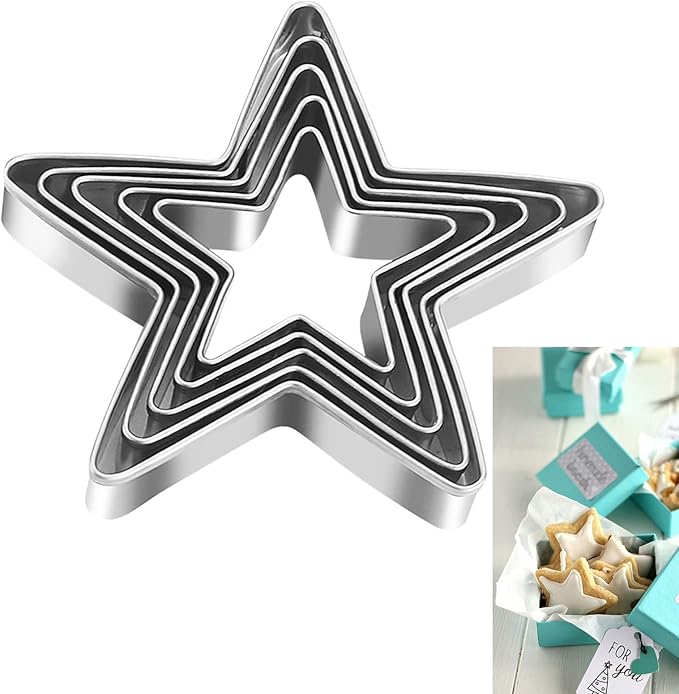 Stars Cookie Cutter, Pack of 5