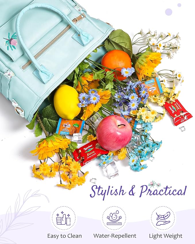GLORIEROO Deluxe Insulated Lunch Box Bag Women - Leakproof Waterproof Cooler with Multi Pockets Removable Strap for Work Picnic - Teacher Mothers Day Christmas Birthday Gifts