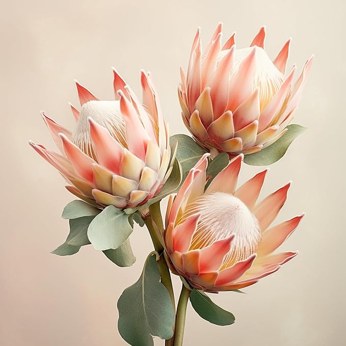 Professional Flower Fondant Mold Set, Reusable Silicone Cake Decorating Tools for Baking & Sugar Craft (Protea cynaroides Fondant)
