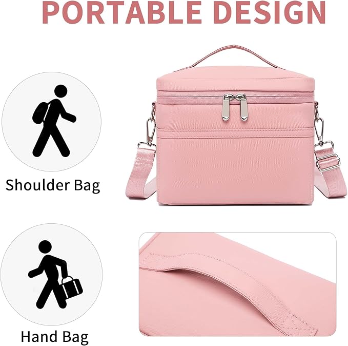 Insulated Lunch Bag for Women Adult Lunch Box Lightweight Waterproof Lunchbox Soft Cooler Reusable Lunch Bags for Work